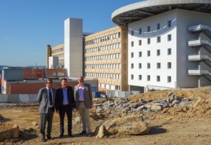 visite de M. BRUN sur le chantier des Urgences